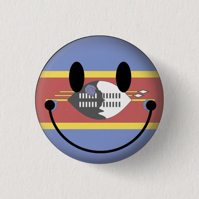 Badge Rond 2,50 Cm Le Souaziland (Devant)