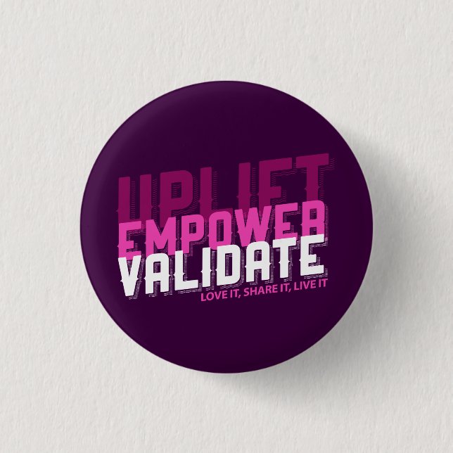 Badge Rond 2,50 Cm Le soulèvement, autorisent, valident - le bouton (Devant)