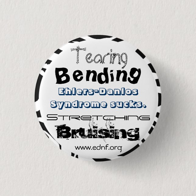 Badge Rond 2,50 Cm Le syndrome d'Ehlers-Danlos suce (Devant)