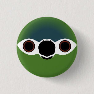Badge Rond 2,50 Cm Le visage d'un Hahn's Macaw