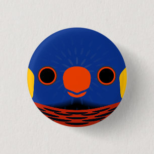 Badge Rond 2,50 Cm Le visage d'un lorikeet coco