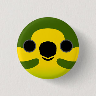 Badge Rond 2,50 Cm Le visage d'un perroquet à oreille jaune