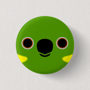Badge Rond 2,50 Cm Le visage d'une amazone à la peau jaune