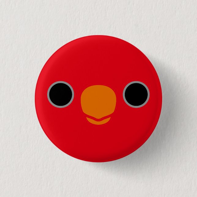 Badge Rond 2,50 Cm Le visage d'une gloire rouge (Devant)