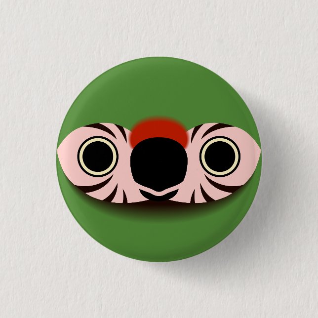Badge Rond 2,50 Cm Le visage d'une mâchoire militaire (Devant)
