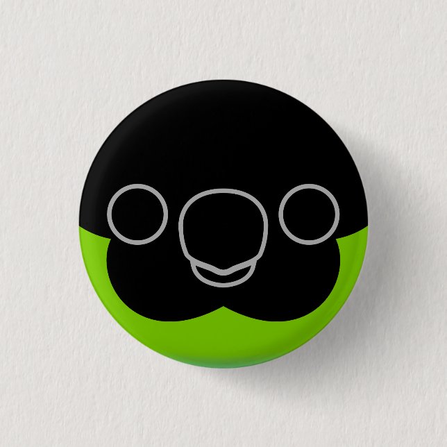 Badge Rond 2,50 Cm Le visage d'une perruque de Nanday (Devant)