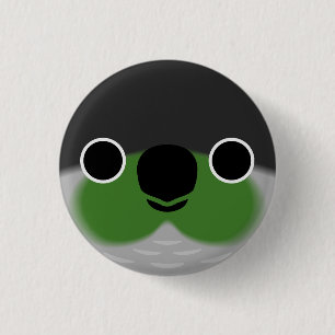 Badge Rond 2,50 Cm Le visage d'une perruque verte