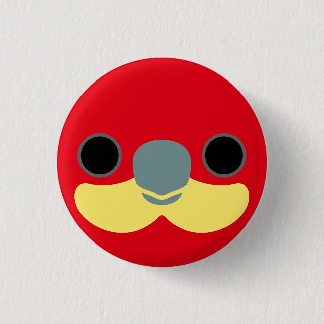 Badge Rond 2,50 Cm Le visage d'une rosella occidentale (Devant)
