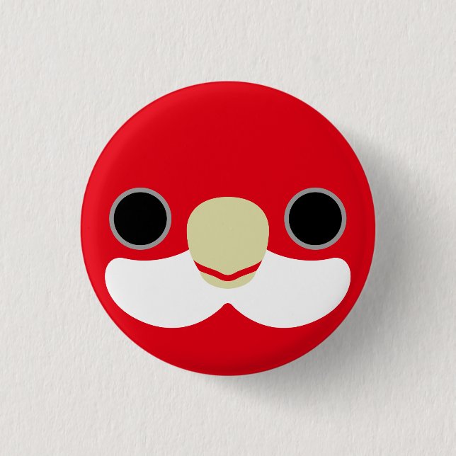 Badge Rond 2,50 Cm Le visage d'une rosella orientale (Devant)