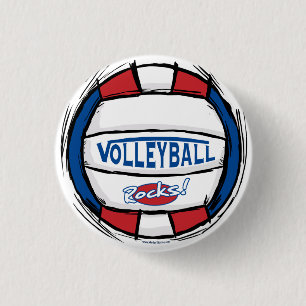 Badge Rond 2,50 Cm Le volleyball bascule la boule par des studios de