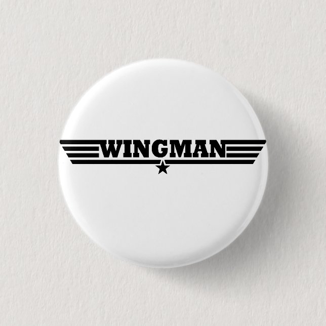Badge Rond 2,50 Cm Le Wingman s'envole le logo (Devant)