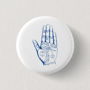 Badge Rond 2,50 Cm Lecture de Palmiste vintage