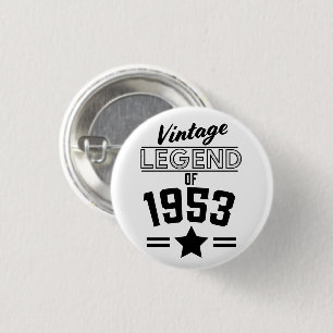 Badge Rond 2,50 Cm Légende Vintage de 1953