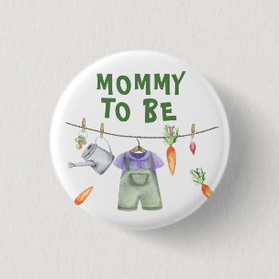 Badge Rond 2,50 Cm Légumes cultivés localement Maman à venir