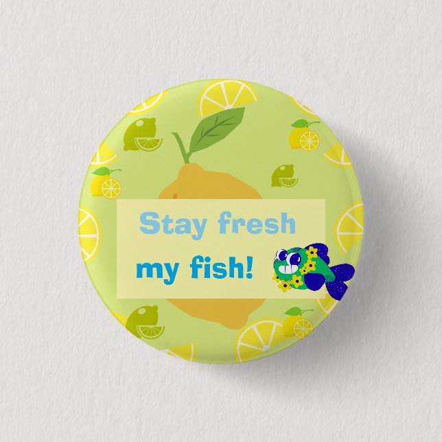 Badge Rond 2,50 Cm Lemon Vibes  (Devant)