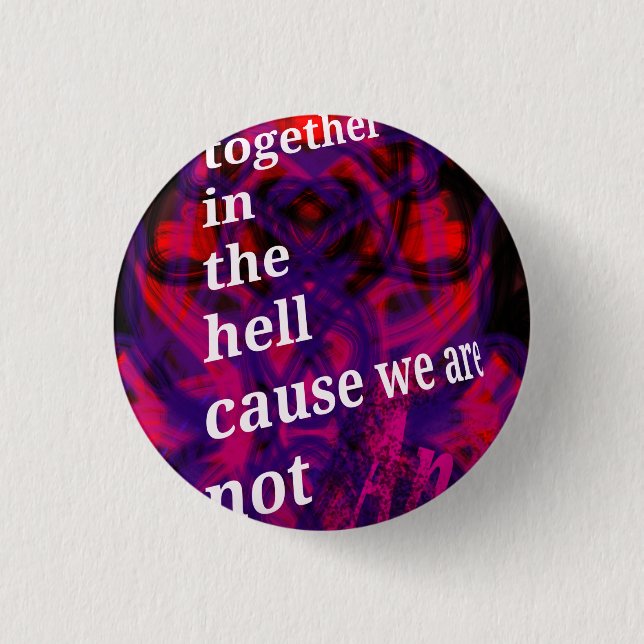 Badge Rond 2,50 Cm L'enfer (Devant)