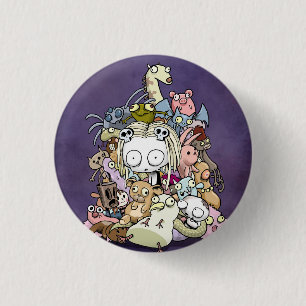 Badge Rond 2,50 Cm Lenore : Pile de jouet