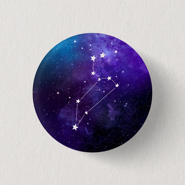 Badge Rond 2,50 Cm Leo Constellation Zodiac (Devant)