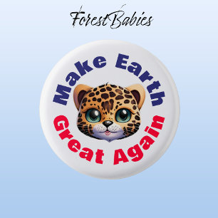 Badge Rond 2,50 Cm Leopard, Rendre la Terre Géniale encore plus De l'