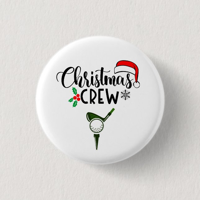 Badge Rond 2,50 Cm L'équipe de golf de Christmas (Devant)