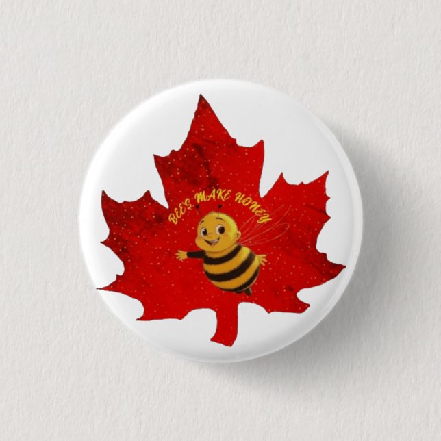 BADGE ROND 2,50 CM LES ABEILLES FONT DU MIEL (Devant)