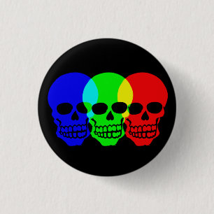 Badge Rond 2,50 Cm Les Crânes
