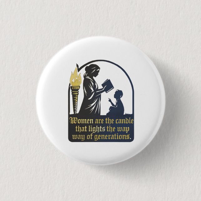 Badge Rond 2,50 Cm Les femmes et le bâtiment générationnel (Devant)