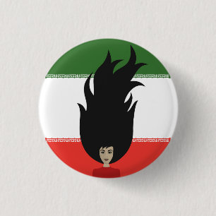 Badge Rond 2,50 Cm Les femmes iraniennes se battent pour l'égalité, l