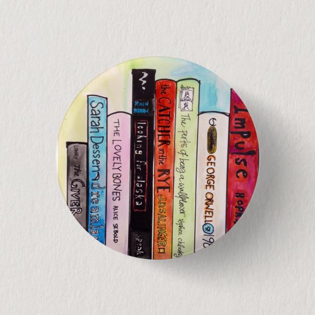 Badge Rond 2,50 Cm Les livres I aiment/amours (Devant)