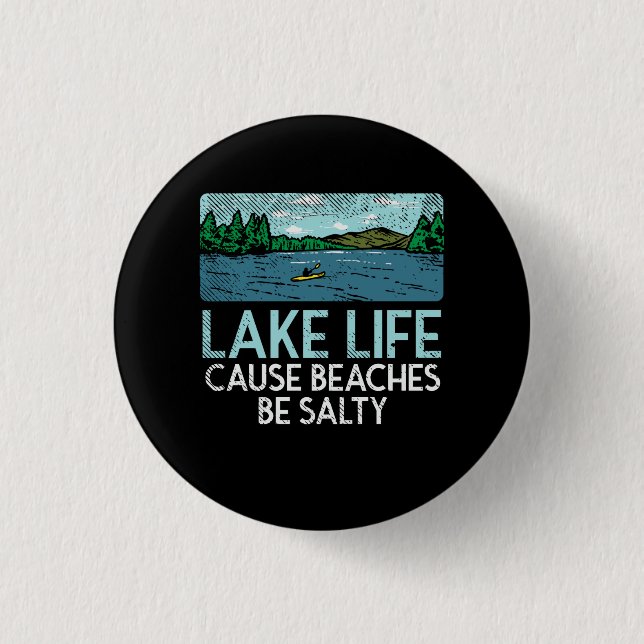 Badge Rond 2,50 Cm Les plages salées Lake Life (Devant)