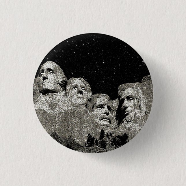 Badge Rond 2,50 Cm Les présidents américains Mount Rushmore, (Devant)