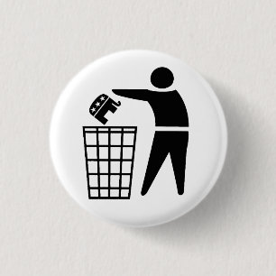 Badge Rond 2,50 Cm Les Républicains sont de la Merde