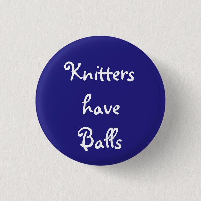 Badge Rond 2,50 Cm Les tricoteuses ont des boules (Devant)