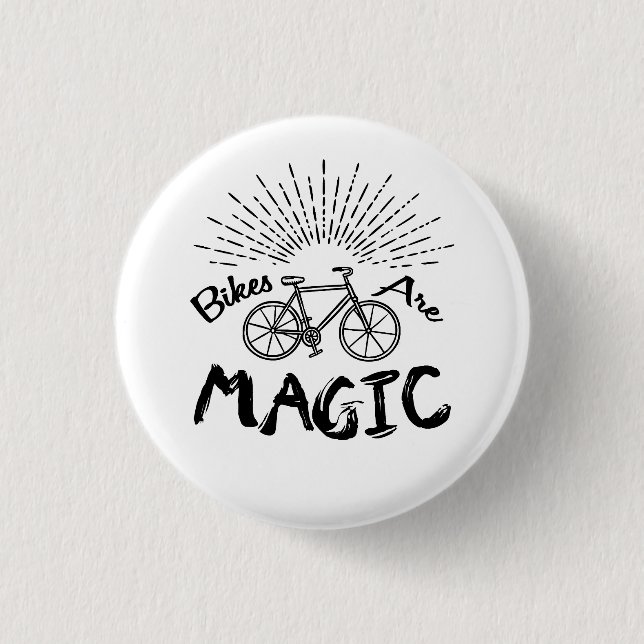 Badge Rond 2,50 Cm Les vélos sont magiques (Devant)