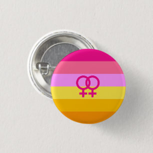 Badge Rond 2,50 Cm Lesbienne Dawn Pride Femmes qui aiment les femmes