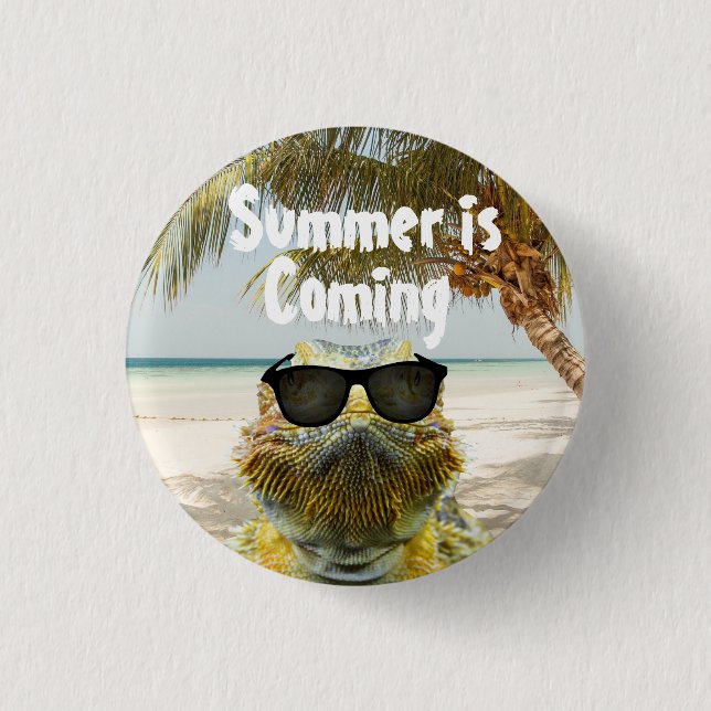 Badge Rond 2,50 Cm L'été arrive (Devant)