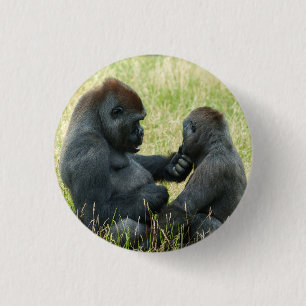 Badge Rond 2,50 Cm L'éternel frère Gorilla