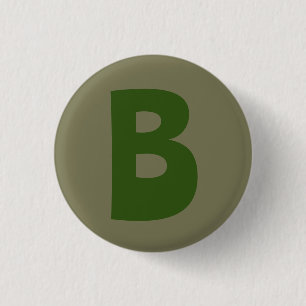 Badge Rond 2,50 Cm LETTRE INITIALE Élégante MONOGRAPHIQUE VERT