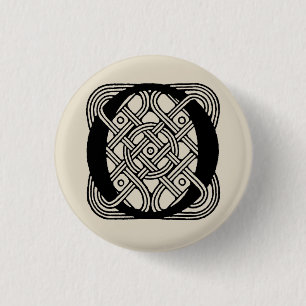 Badge Rond 2,50 Cm Lettre O Monogramme Impression de nœud celtique vi