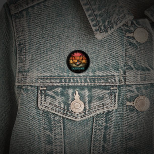 Badge Rond 2,50 Cm L'évasion tropicale du Chat Cool