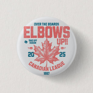 Badge Rond 2,50 Cm Lève les coudes ! Championnat du Canada de hockey