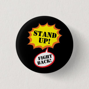 Badge Rond 2,50 Cm Levez-Vous ! Combattez-Vous !