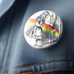 Badge Rond 2,50 Cm LGBT Alice au pays des merveilles Vintage<br><div class="desc">LGBT Alice in Wonderland Vintage Button - Oh mon cher, ne soyez pas en retard et ratez-vous sur celui-ci. Pour notre communauté LGBT nous présentons ce bouton vintage plein de charme. Avec l'image emblématique d'Alice regardant derrière le rideau pour révéler une porte cachée. Un arc-en-ciel et des papillons sont également...</div>