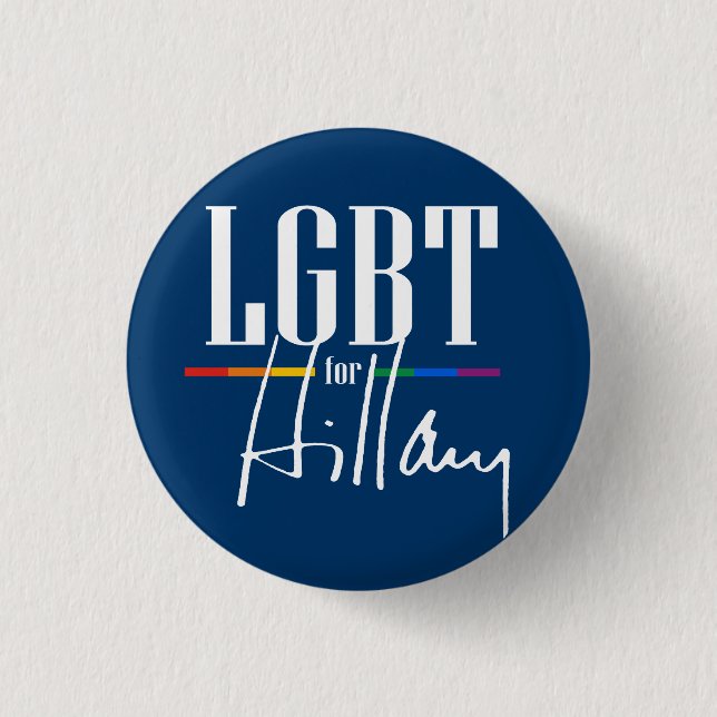 BADGE ROND 2,50 CM LGBT POUR L'HILLARY (Devant)