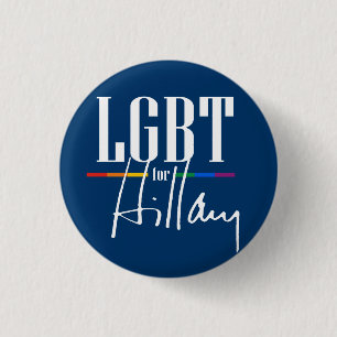 BADGE ROND 2,50 CM LGBT POUR L'HILLARY