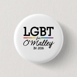 Badge Rond 2,50 Cm LGBT pour O'Malley 2016