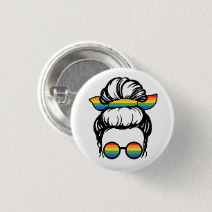 Badge Rond 2,50 Cm LGBT-Pride. Bouton d'amour gay