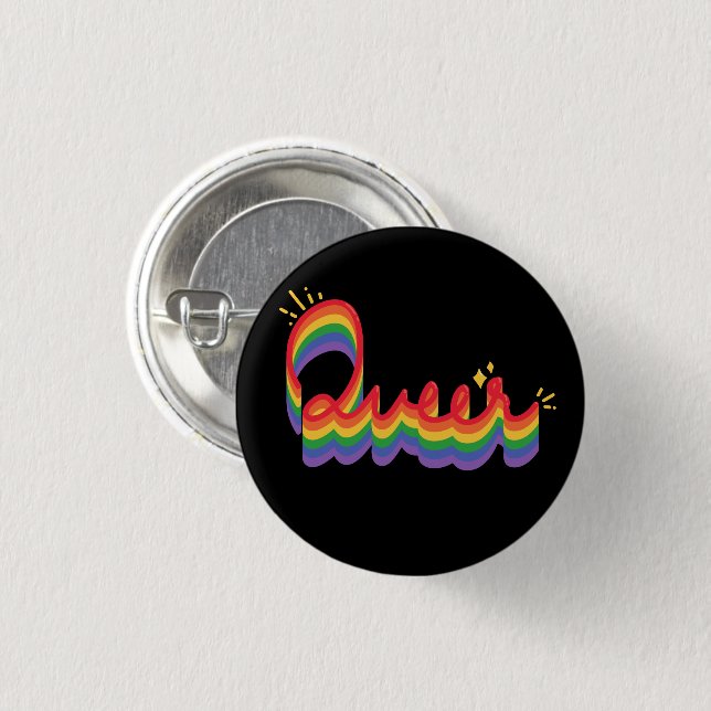 Badge Rond 2,50 Cm LGBT+ Pride. L'amour gay. (Devant & derrière)