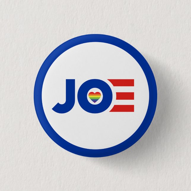 Badge Rond 2,50 Cm LGBTQ Aimez Joe Biden ! (Devant)