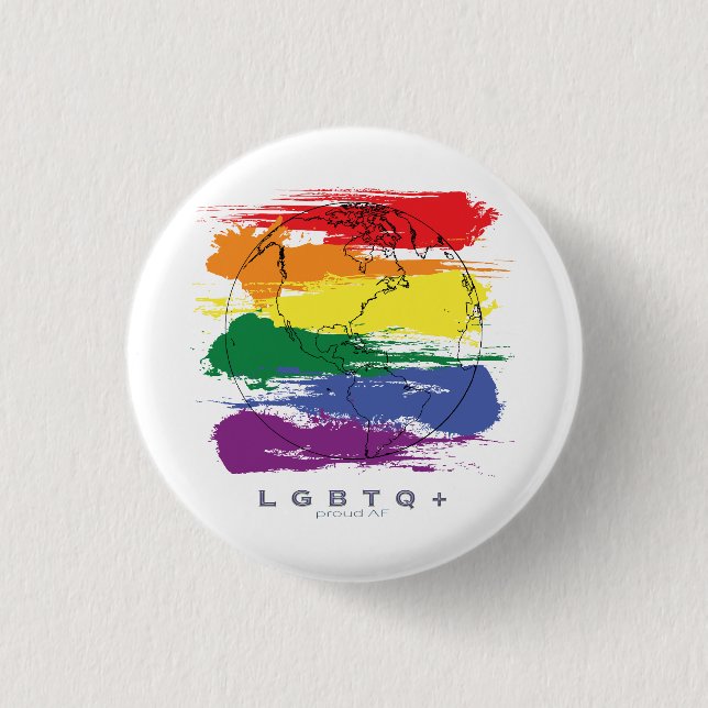 Badge Rond 2,50 Cm LGBTQ+ Fière mondiale AF (Devant)